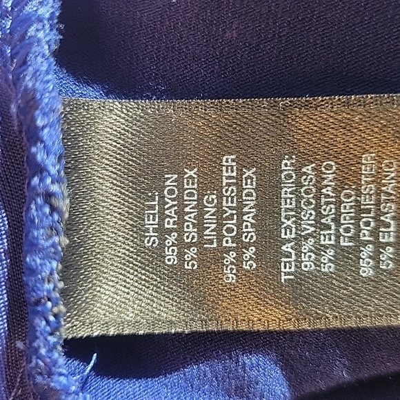 *White House Black Market Cobalt Blue Square Neckline w/ Ruched Front Design, S. - Picture 13 of 15